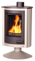 Kaminofen Warmluft Masterflamme PICCOLO II 7,3 kW Cream